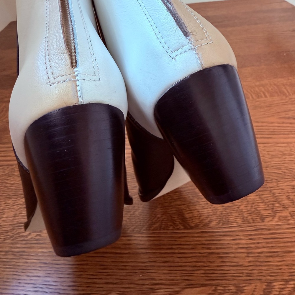 MATISSE Carson Leather Boots Western Pointed Toe Colorblock Block Heel Soft 7 - Picture 6 of 13